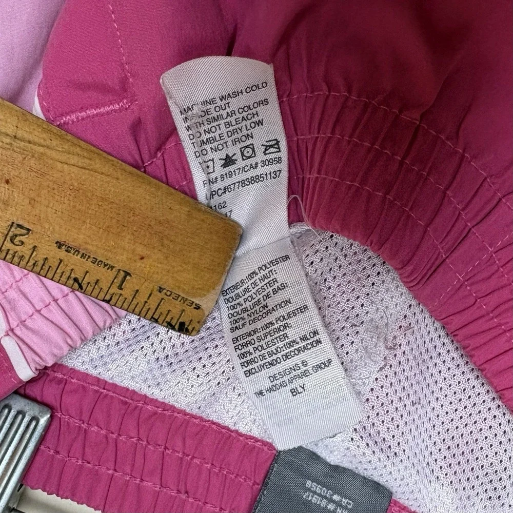 Vtg Y2K Nike Track Pants Logo Size 6 Kids Pink Cargo Mesh Lined